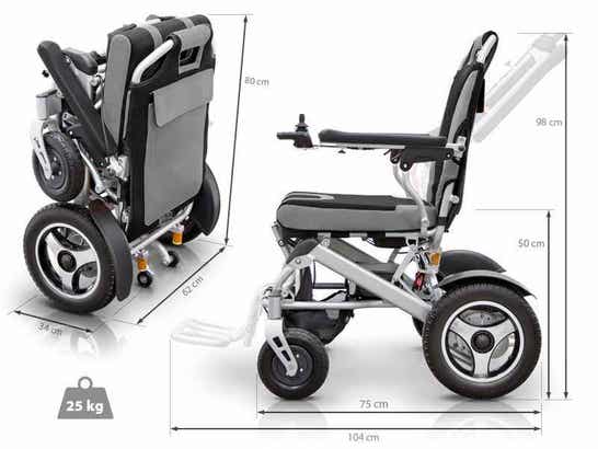 Smeren stap in innovatie Lichtgewicht en opvouwbare elektrische rolstoel