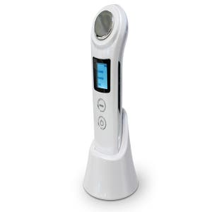 Hot and cold facial massager with iontophoresis