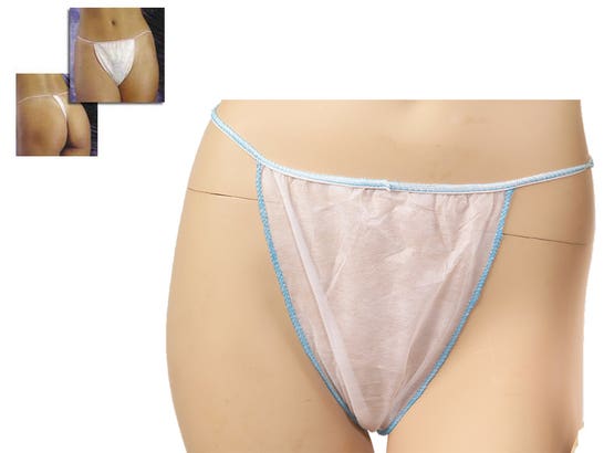 Disposable Thong for Women Made of Polypropylene NWF, 100 Units