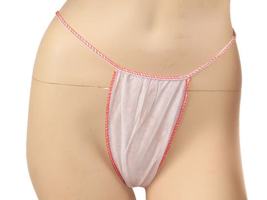 Disposable Thong for Women, Big, Nonwoven Polypropylene, 100