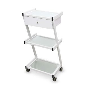 Aesthetic trolley with drawer and 3 shelves