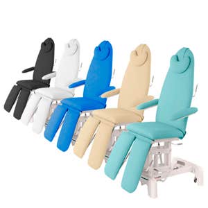 Hydraulic podiatry chair 3 sections 188 x 62 cm