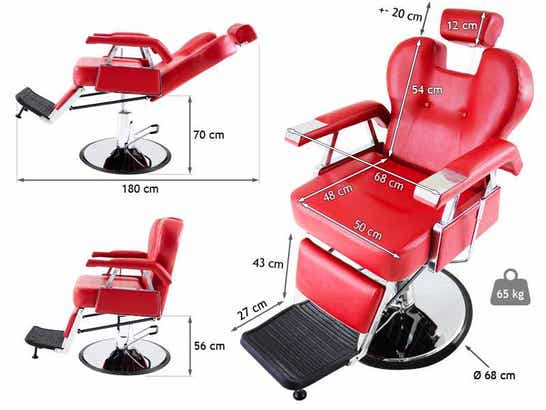 Cadeira de barbeiro hidráulica estilo retro vintage clássico Kirk