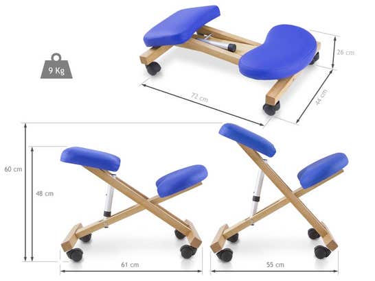 La silla ergonómica de rodillas, una manera de sentarse más