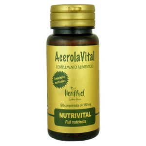 ACEROLAVITAL Complément Alimentaire - Vitamine C et Acerola, 120 comprimés, Renfort Immunitaire